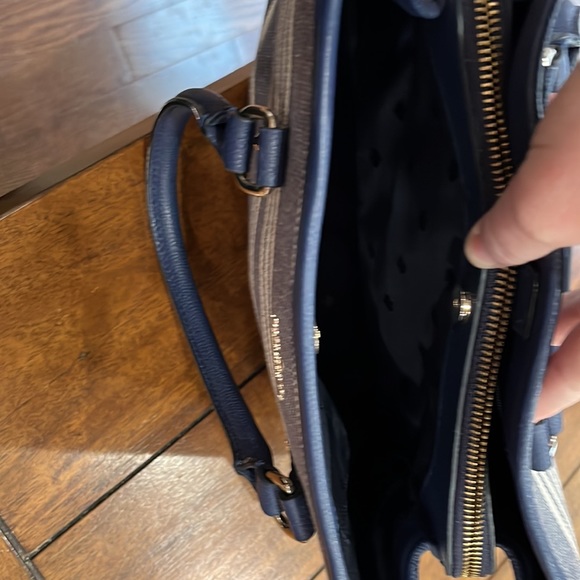 Kate Spade Handbag. Blue and off white stripe, excellent condition! - Picture 9 of 14